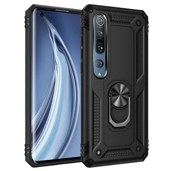 

50pcs/lot Magnetic Car Holder Case For Xiaomi Mi 10 Pro Anti-Shock Military Hard Cover For Xiaomi Mi 10