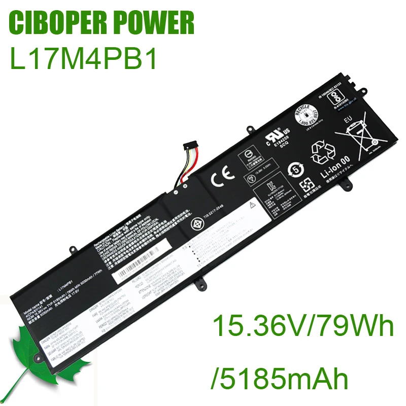 Bateria do Portátil para Ideapad cp 15.36v 79wh 5185mah L17c4pb1 720s15ikb V730-15-ax V730-15-ise Series 5b10p35082 83 84