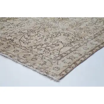 

112x209 Cm Beige Handmade Overdyed Rug-4x7 Ft