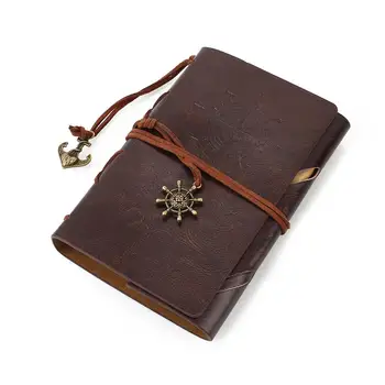 

Retro Wood-Free Paper Notebook Jotter Travel Journal Diary w/ Spiral Ring Binder