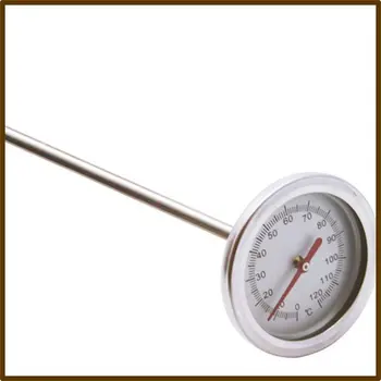 

new20 Inch 50cm Length Compost Soil Thermometer Premium Food Grade Stainless Steel Metal Measuring Probe Detector