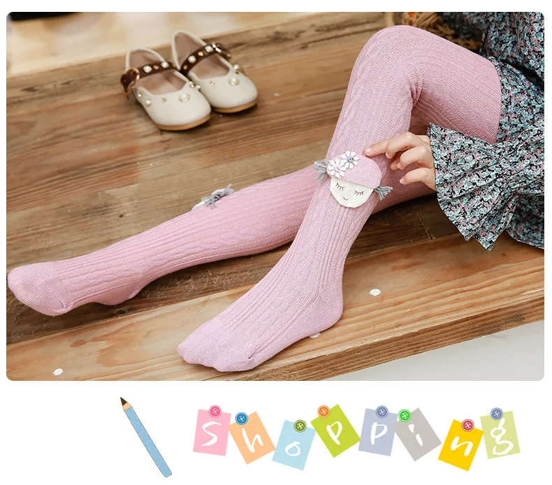 Girl'S Leggings Stereo Cartoon Warm Patyhose Princess Socks GIRL'S Crawler