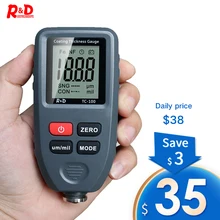 R & D TC100 misuratore di spessore per auto Tester di vernice per auto misuratore di spessore per rivestimento Russia manuale ultra-preciso 0.1micron/0-1300 Fe & NF