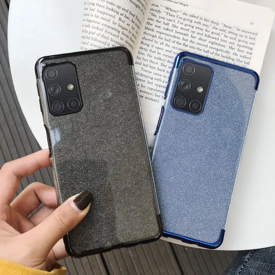 Искристое покрытие чехол для samsung Galaxy A50 A10 A20 A30 A70 A30S A50S A60 A10E A20E M10 M20 M30 A6 A7 A8 крышка