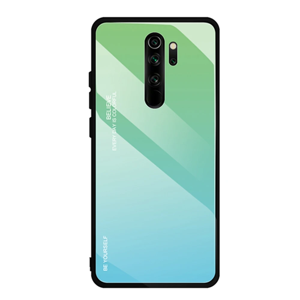 6 Чехол из закаленного стекла с градиентом OTAO для Xiao mi Red mi Note 5 6 7 8 Pro K20 9H Защитная стеклянная задняя крышка mi F1 9 8 Lite CC9 чехол - Цвет: 6