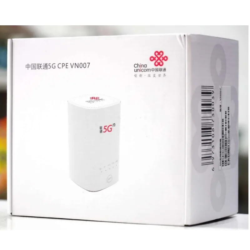 Китай Unicom 5G CPE VN007 + NSA/SA NR n1/n3/n8/n20/n21/n77/n78/n79 4G LTE Band1/3/8 UNISOC V510 чипсет 2.3Gbps беспроводной |