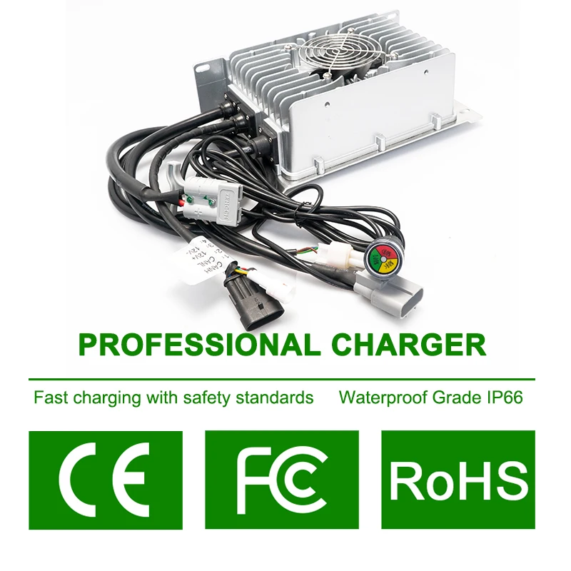 고속 충전기 LifePO4 리튬 배터리 충전기, 리튬 이온 NCM, 48V, 72V, 96V, 16S, 20S, 36S, 1430 가능, TC CAN 제어 가능, 빠른 배송, 6.6KW