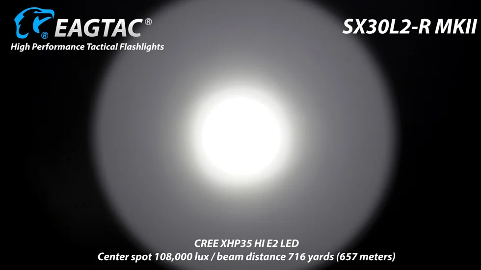 EAGTAC SX30L2R MKII профессиональный светильник перезаряжаемый светодиодный светильник-вспышка 2650 люмен Быстрая зарядка Максимальное расстояние луча