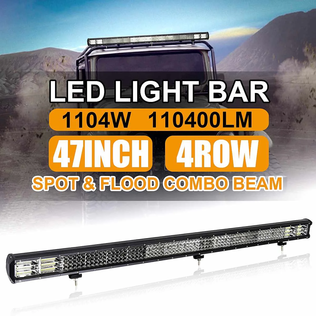 

47 inch Led Work Light 1004W 12V 24V Led Bar Combo Spot Flood for Jeep ATV Boat Trucks Tractor Driving Light Car Styling