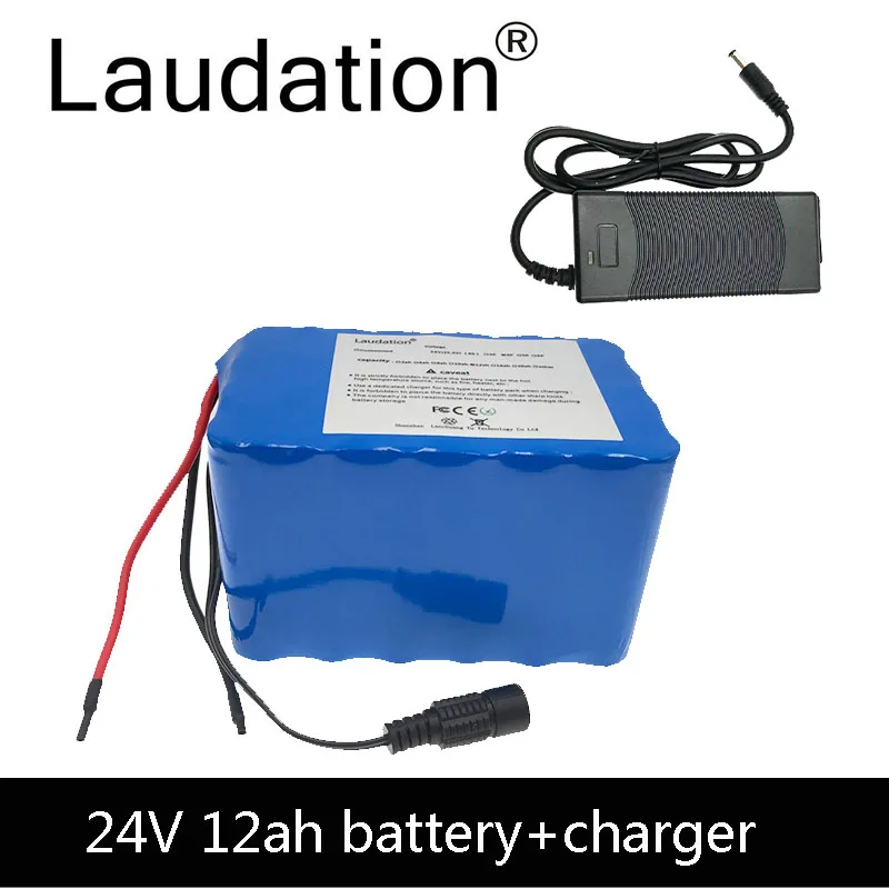 Laudation 24 V 12ah Электрический велосипед литиевая батарея 18650 аккумулятор 25,2 V 12.8ah для 350 W мотор электрический велосипед с 15A BMS