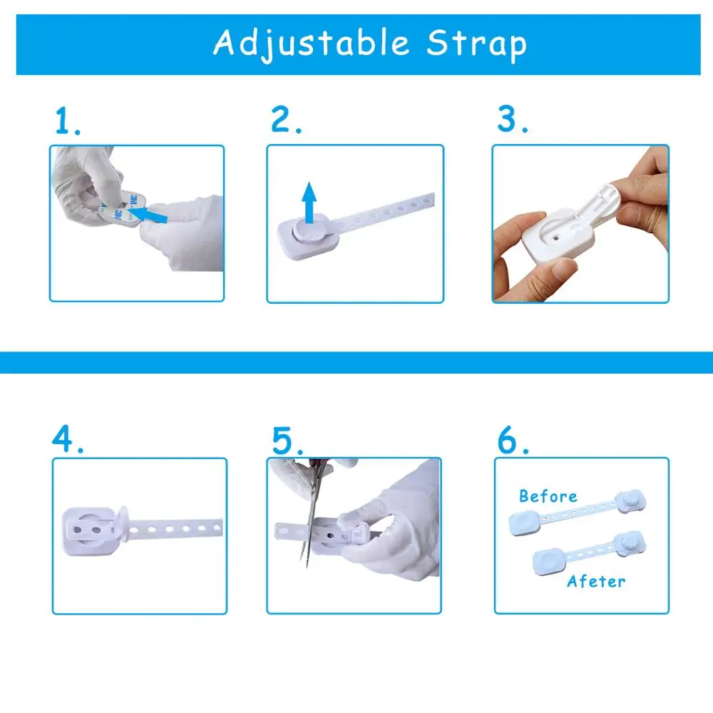 TUSUNNY 3PCS  New multi-functional design adjustable child protection baby safety lock drawer cupboard latches