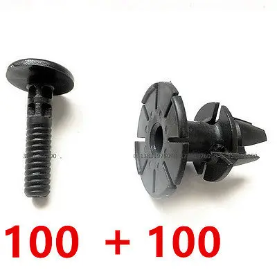 

100set for BMW 5 Series E60 E61 Exterior Side Sill Skirt Pin Spacer Clips
