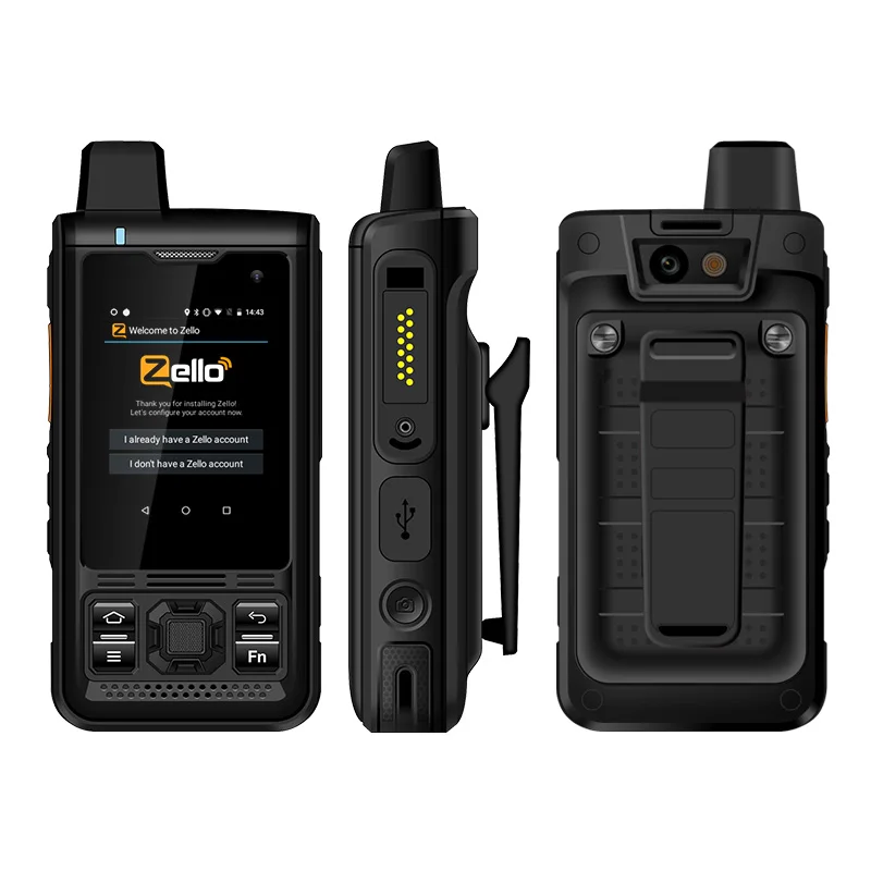 UNIWA B8000 4G LTE Network Radio Zello PTT Walkie Talkie Phone Android 8.1 4000mAh Battery ROM 8GB GPS  AGPS Support NFC 4g zello network car radio android wireless bluetooth intercom with touch screen ptt wifi gps sos mobile walkie talkie