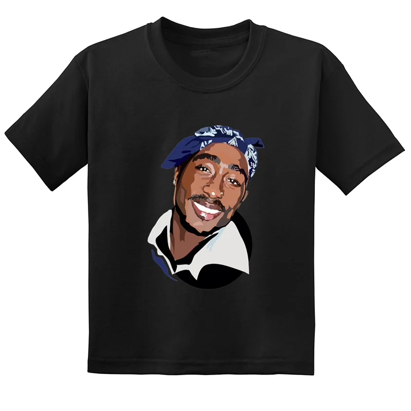 crianças hip hop festival rapper moda camisa crianças tupac thug vida roupas bebê meninas meninos verão preto