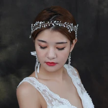 TRiXY H34 Стразы Свадебная повязка на голову для невесты хрустальные шпильки со стразами свадебный головной убор Свадебные украшения для волос аксессуары