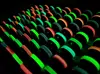 50pcs/lot Growing In Dark Ring 6mm Band Colorful Luminous Women's Cute Ring Party Gift Wholesale Jewelry 6