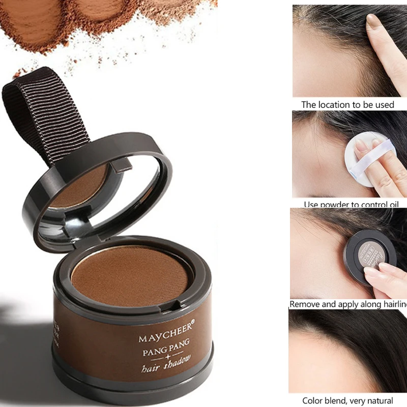 

2019 Hot 4 Color Natural Hair Shadow Powder Fluffy Hair Line Shadow Makeup Concealer Root Cover Up Coverage Hair Loss Product