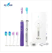 Seago ультра звуковая электрическая зубная щетка sonic Wave чистая USB перезаряжаемая зубная щетка с сменными головками 1 ручка 8 головок