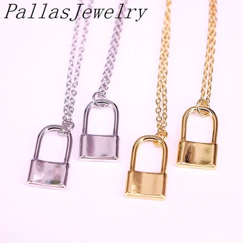 

10Pcs Simple Small Lock Pendant Chokers Necklaces for Women Hanging Little Padlock Necklace Dainty Charms Fashion Jewelry