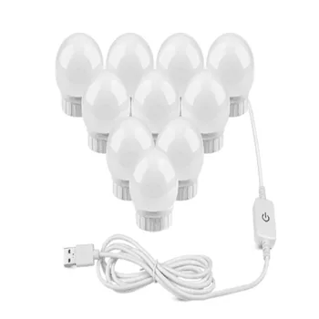 

Led mirror bulb Hollywood led mirror headlamp USB touch switch 10 ledled lamp string decorative lamp