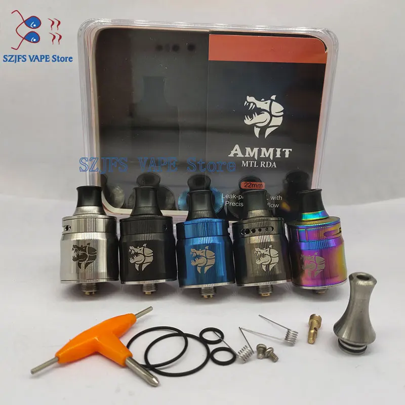 Обслуживаемый атомайзер Ammit MTL RDA 22 мм 3D воздушный поток передача с 12 уровнями