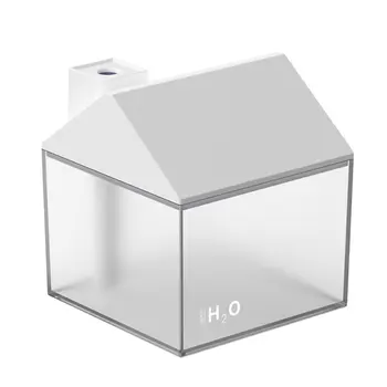 

Creative Cute Little House Humidifier Silent Hydration Battery Version Small House Air Humidifier With Night Light