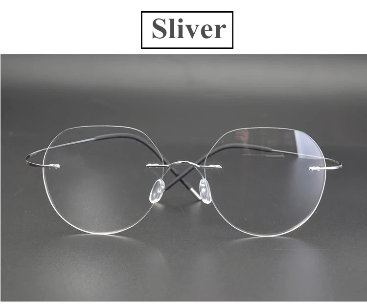 Супер светильник, титановые полигональные очки без оправы для мужчин и женщин, бескаркасные оптические оправы для очков по рецепту oculos de grau