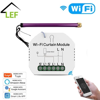 

WiFi Mini Smart Curtain Switch Module Roller Blinds Shutter Motor Smart Life Tuya APP Remote Control Work with Alexa Google Home