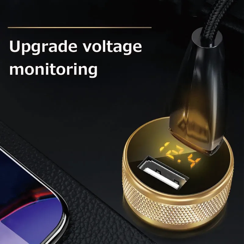 5V 4.8A мини USB Автомобильное зарядное устройство для мобильного телефона Быстрая Зарядка адаптер зарядного устройства с двойным USB светодиодный дисплей