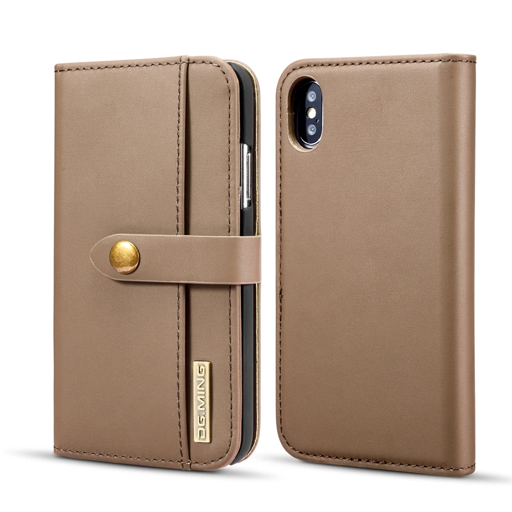 XYP Leather Card Holder Phone Cases For iPhone X XR XS Max 8 Plus 7 Plus 6S Plus 6 Plus 6s Slim Hybrid Hard Platic Phone Cover - Цвет: Шоколад