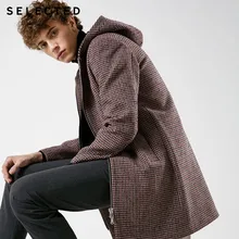 Избранные Новые шерстяные Хаундстут куртка с капюшоном длинное зимнее пальто Мужская куртка S | 418427548