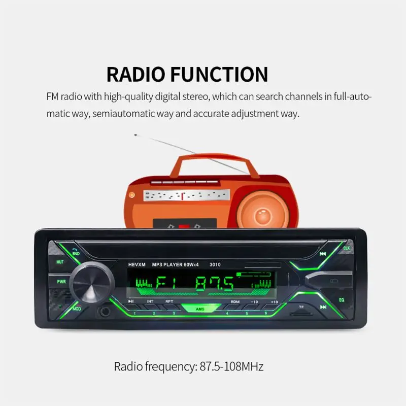Bluetooth автомобильный mp3-плеер аудио стерео автомобильный Радио 12V U1JF
