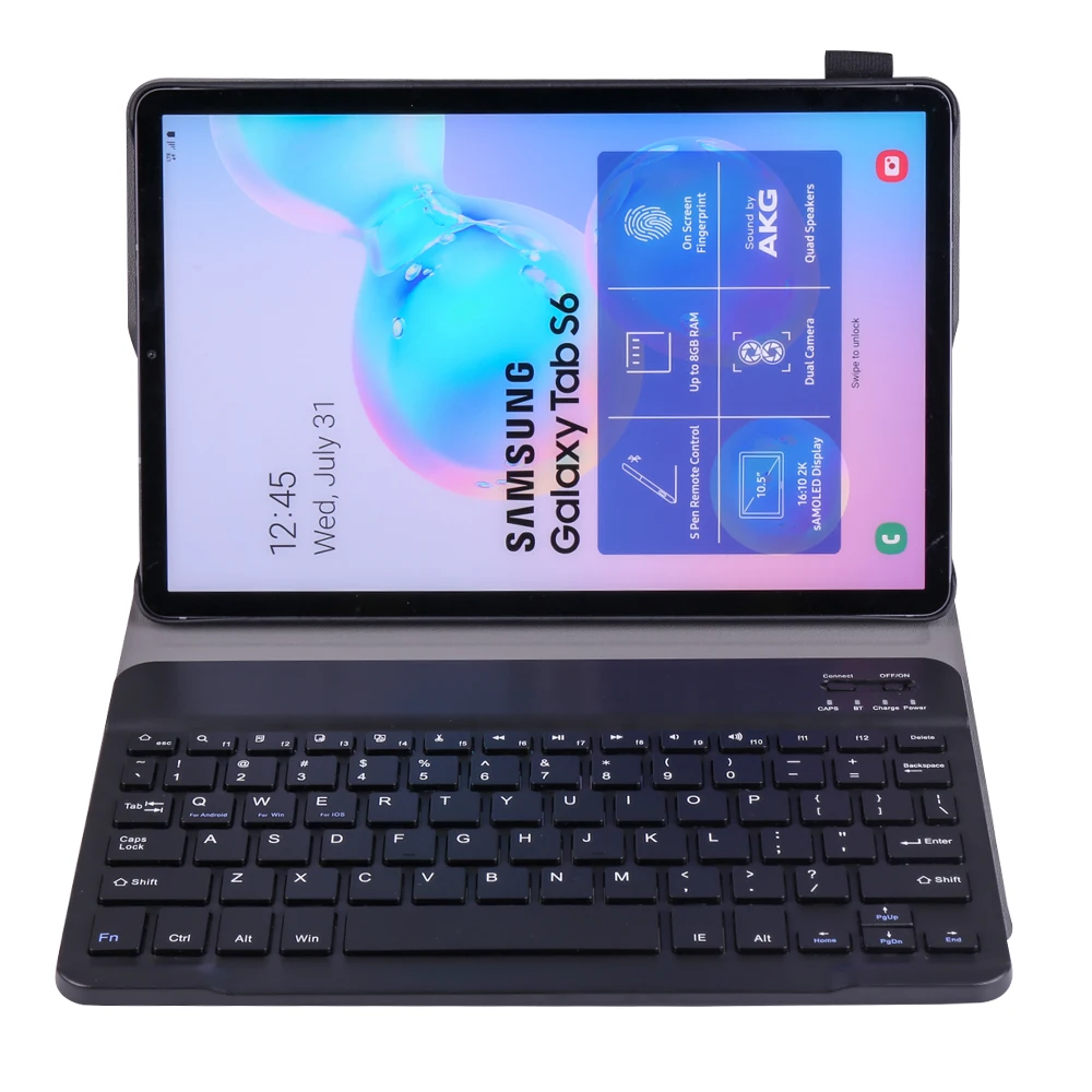 Чехол для samsung Galaxy Tab S6 10,5, чехол для клавиатуры T860 T865, чехол для SM-T860, русская, испанская, английская, Bluetooth клавиатура, чехол