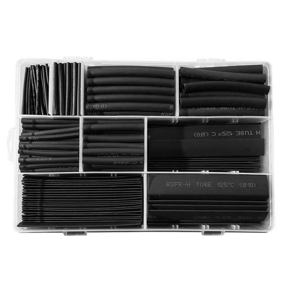 385Pcs/box Polyolefin Shrinking Assorted Insulated Sleeving Tubing Set Heat Shrinkable Tube Wrap Wire Heat Shrink Tubing simplisafe smoke detector