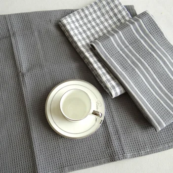

Kitchen Towels Table Napkin 100% Natural Cotton Tea Towels Dish Cloth Absorbent And Lint-Free Table Napkin 3PCS/SET