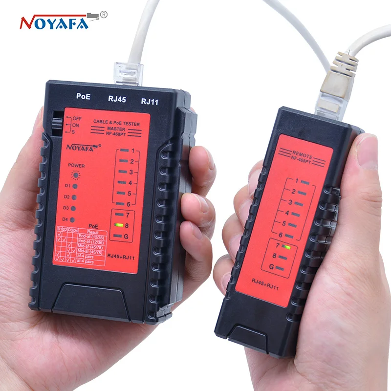Высокое качество NOYAFA NF 468PT POE тестер проверка кабеля RJ11 RJ45 обнаружение PoE