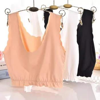 

Women's Versatile Summer Camisole Wrap-around Tube Top Anti-Exposure Viscose Solid Seemless Lace Base Tank Top