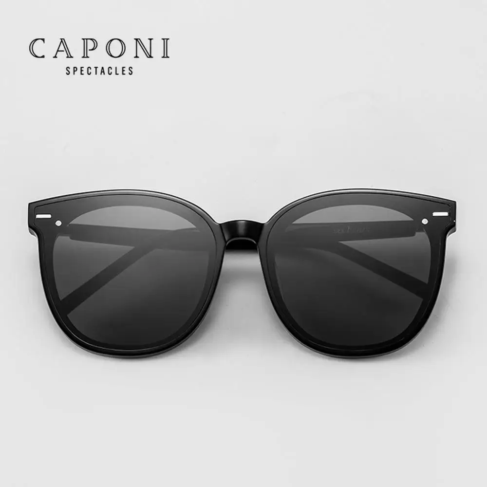 CAPONI, модные солнцезащитные очки, поляризационные, Роскошные, брендовые, дизайнерские, солнцезащитные очки для женщин, Ретро стиль, классический оттенок для мужчин CP2105