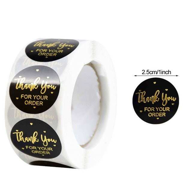 Thank You Stickers Seal Labels Scrapbook Handmade Sticker Wedding Party Christmas Gift Bag Decorations