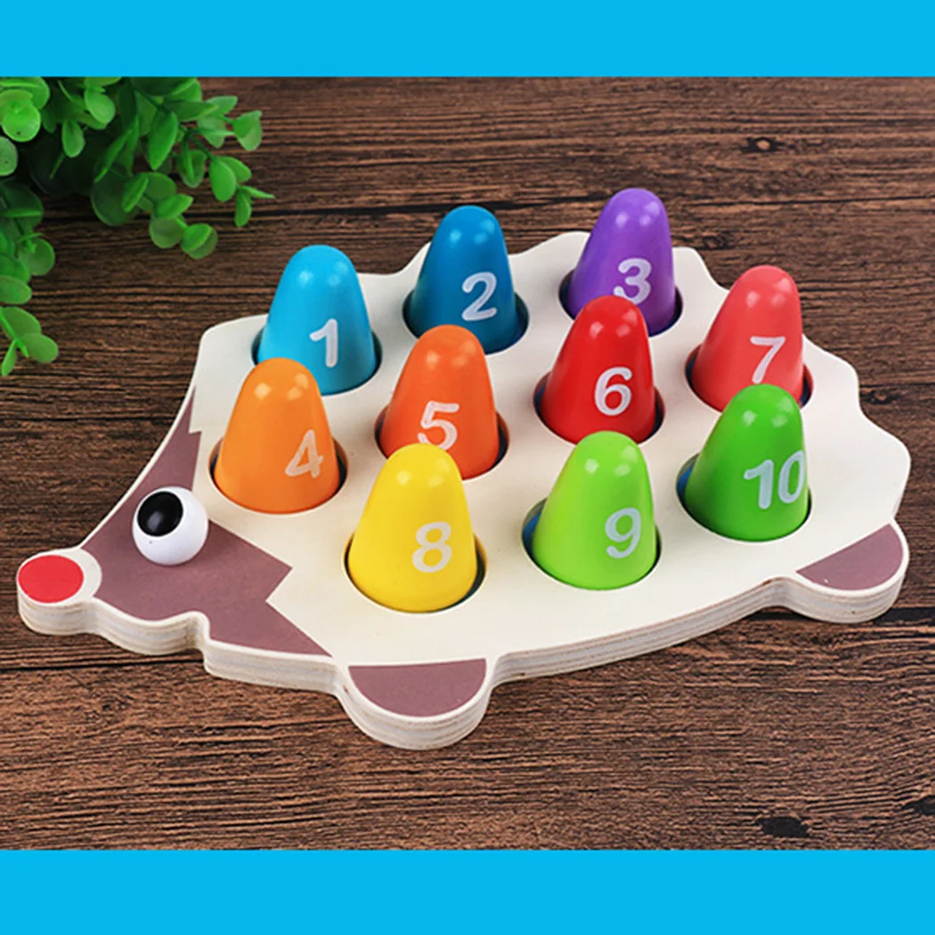 Новая детская арифметическая головоломка деревянная игра маленький ежик 3D головоломка для изучения математики развивающие игрушки