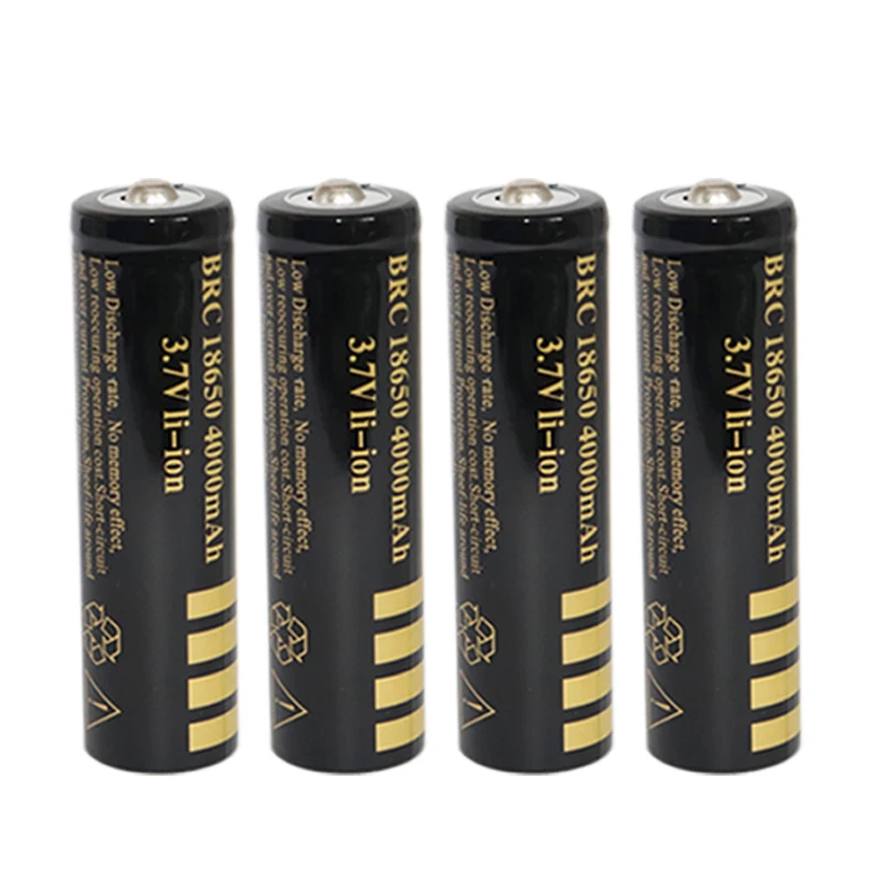 2/4/6 PCS18650 батарея 3,7 V 4000mAh литий Li-ion батарея с Зарядное устройство для светодиодного фонарика литиевая батарея+ 1 шт. Зарядное устройство
