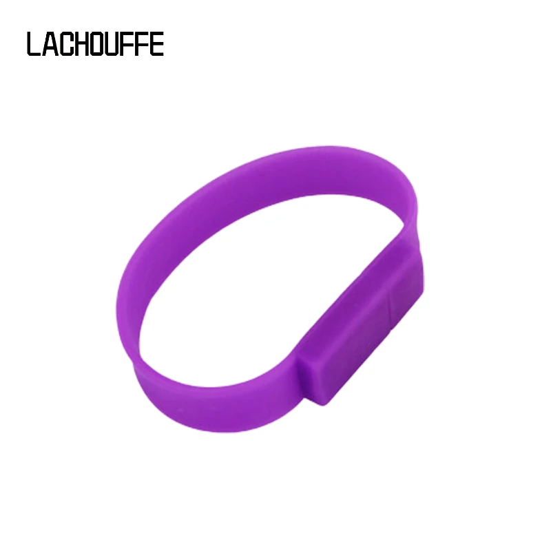 purple Силиконовый браслет с usb флеш-накопителями 32 ГБ 8 ГБ 16 ГБ портативный флеш-накопитель 4 ГБ флеш-накопитель usb 128 ГБ Флешка 64 ГБ - Цвет: purple