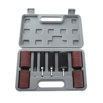 

Accessories Rubber Woodworking Grit Metal Polishing Drum Sanding Kit Power Tool With Storage Box Durable Abrasive Sleeves DIY