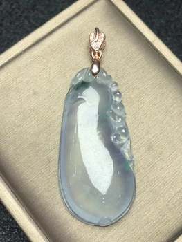 

Only One ! Natural Ice Jadeite JADE Gourd Amulet Pendant Necklace Sweater Chain Jadeite JADE Wholesale