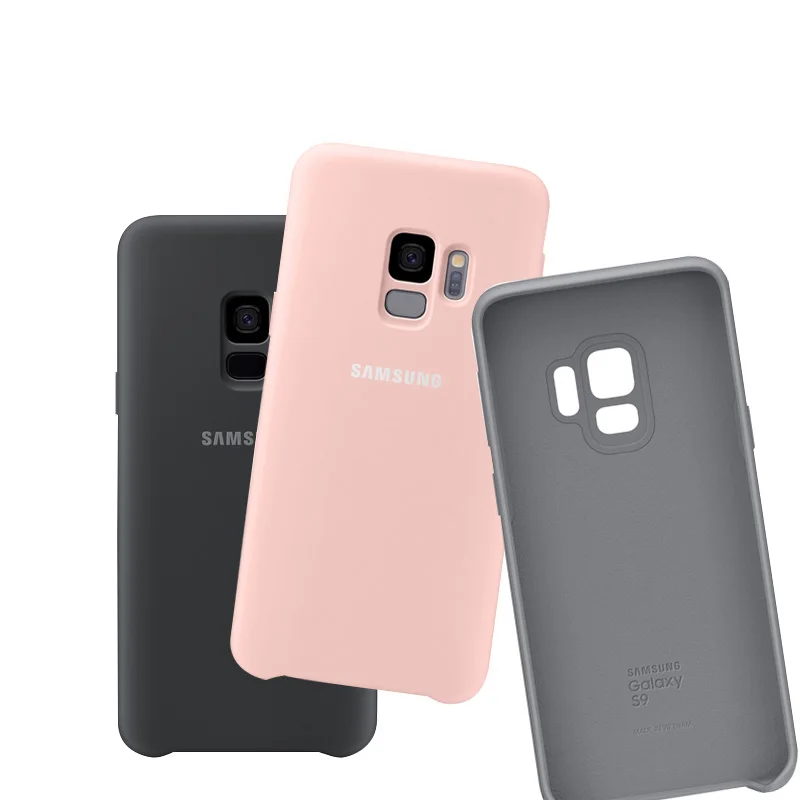 Оригинальный чехол для Samsung S9 Plus жидкий силиконовый мобильного телефона