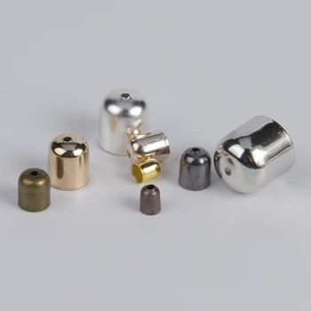 

50Pcs/Lot End Tassel Caps DIY Jewelry Finding Leather Cord Bracelet Buckle Tassel Caps 4/5mm Hem Bead Caps For jewelry Making