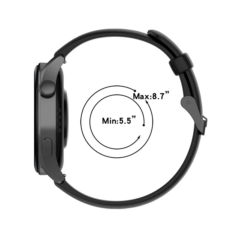 20mm 22mm Silicone watch strap For Samsung Gear S3/Active2/Huawei GT2 /Amazfit bip/Fossil Q/POLAR ignite Vantage M2 wristband