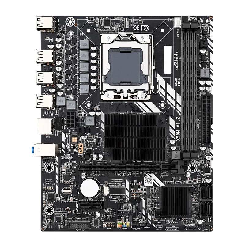 Двухканальная материнская плата X58 L5520 X58DUAL V1.0 DDR3X4 1066 память M.2 NVME PCIE X16 для