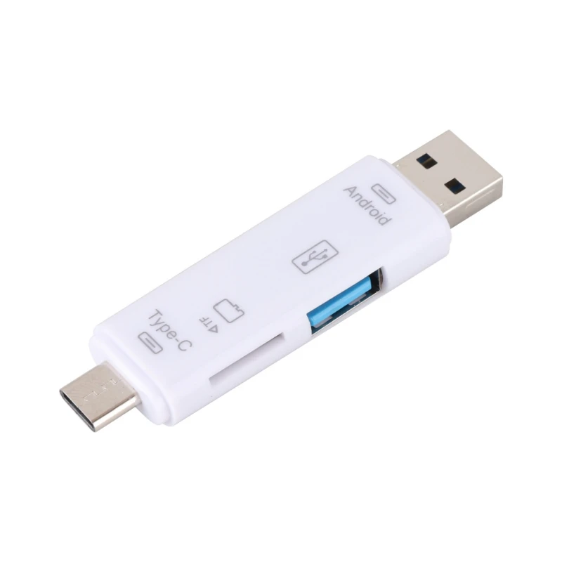 Все в 1 Usb 3,1 кард-ридер высокоскоростной SD TF Micro SD кард-ридер Тип C USB C Micro USB память OTG кард-ридер - Цвет: white