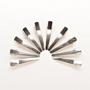 

50Pcs/Lot Diy Alligator Flat Metal Women Hair Clip Barrette Single Prong Girls Hairpins For Bow 35/45mm Clips Base New